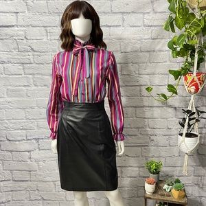 Incredible Vintage Leather Pencil Skirt